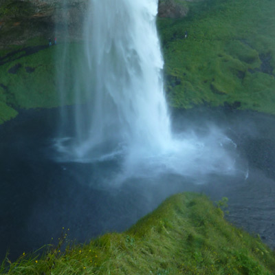 Seljalandsfoss - seen on our Iceland, Greenland, and Faeroe Islands adventure. One of the few waterfalls you can walk behind, and we did.